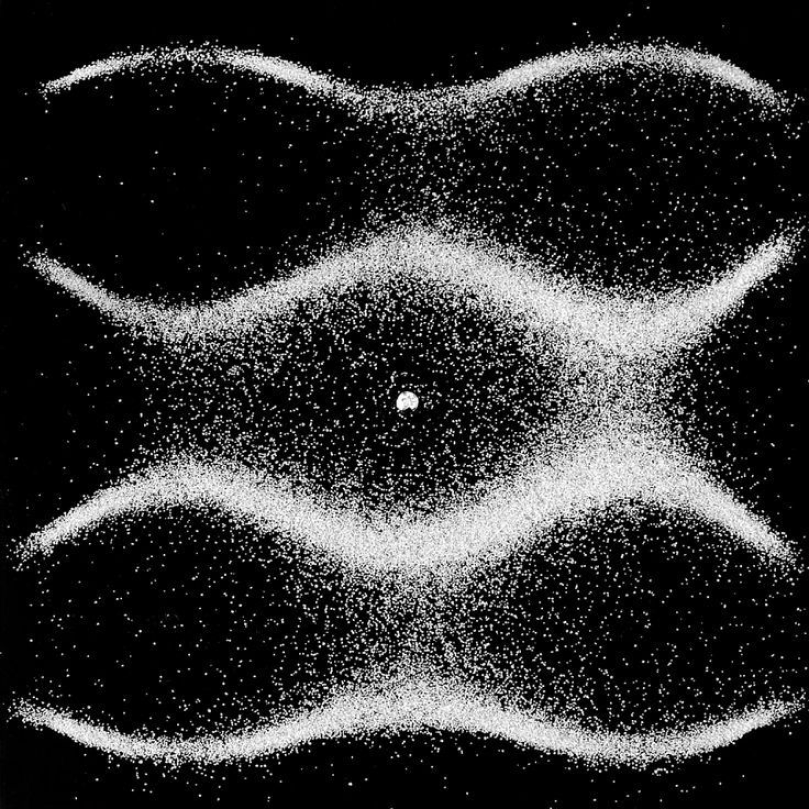 Reference image of sand forming a symmetrical wave pattern
